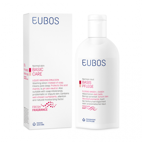 Eubos Liquid Washing Emulsion Red Basic Care Υγρό Καθαρισμού αντί σαπουνιού,200ml & Sensitive Care Hand Repair & Care, 8ml